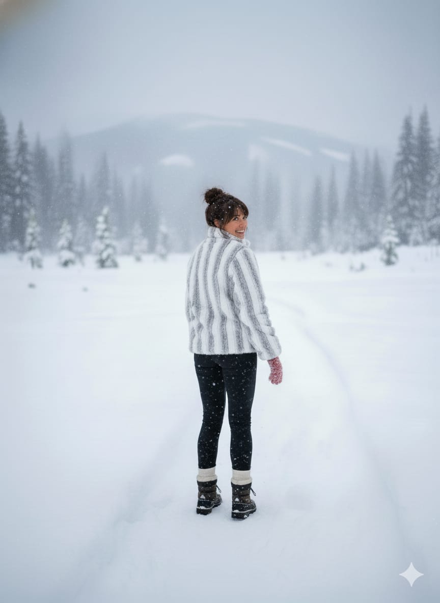 Arctic Bunny Faux Fur Winter Jacket – Soft Plush Warm Jacket for Women & Girls - Image 2