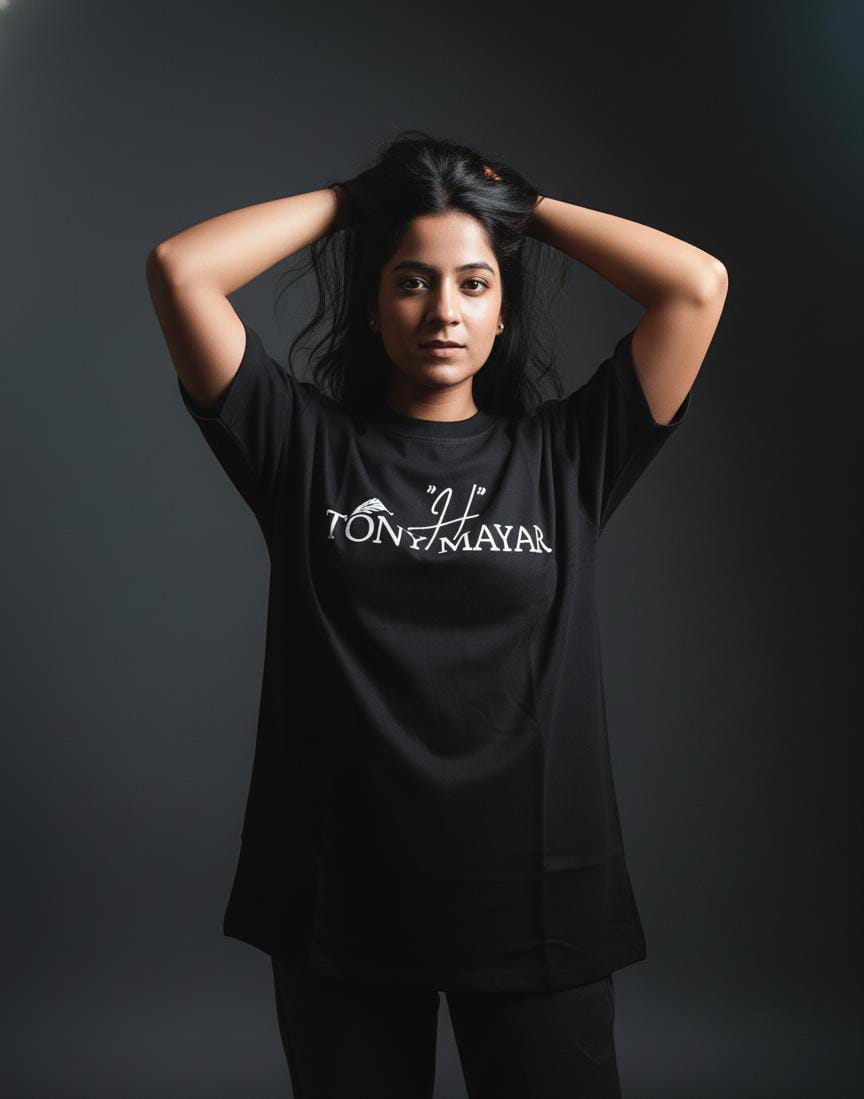 TONY H MAYAR – Premium Black Graphic T-Shirt