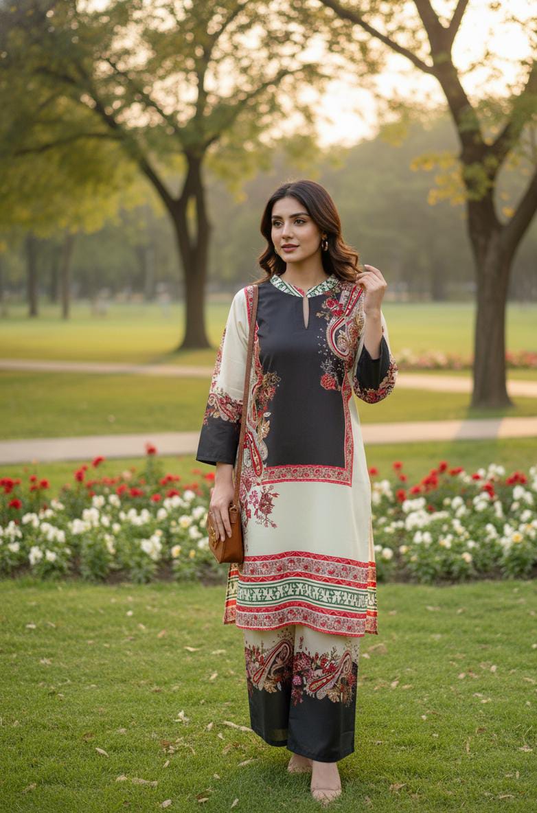 Black and cream co-ord set - Image 2